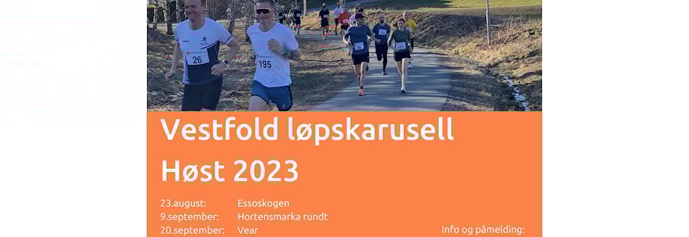 Vestfold løpskarusell - høsten 3 løp sesongkort
